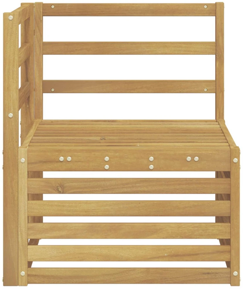 Lauko kampinė sofa Kietos akacijos mediena Balta