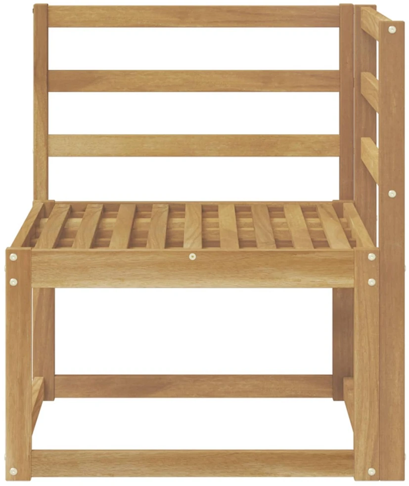 Lauko kampinė sofa Kietos akacijos mediena Balta