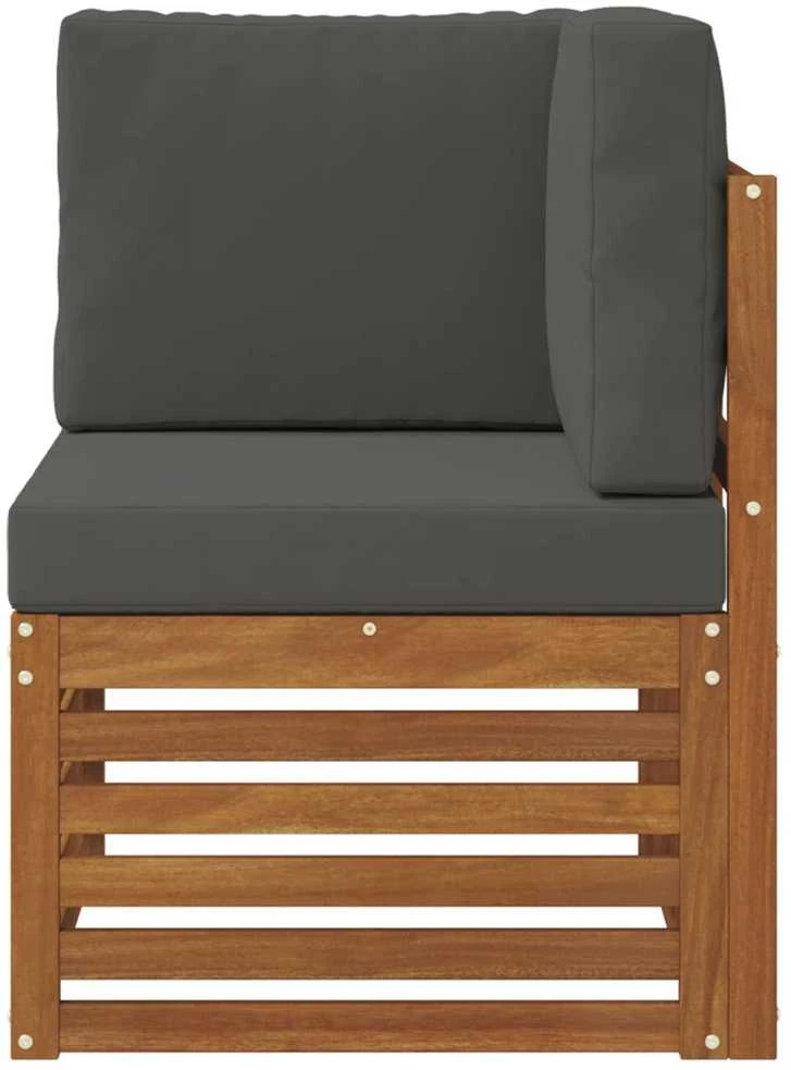 Lauko kampinė sofa Kietos akacijos mediena Natūrali
