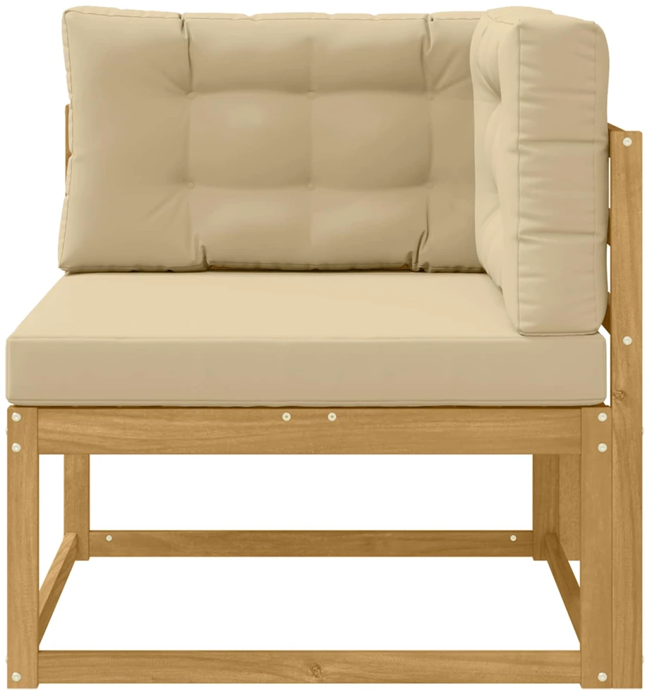 Lauko kampinė sofa Poliesteris Balta