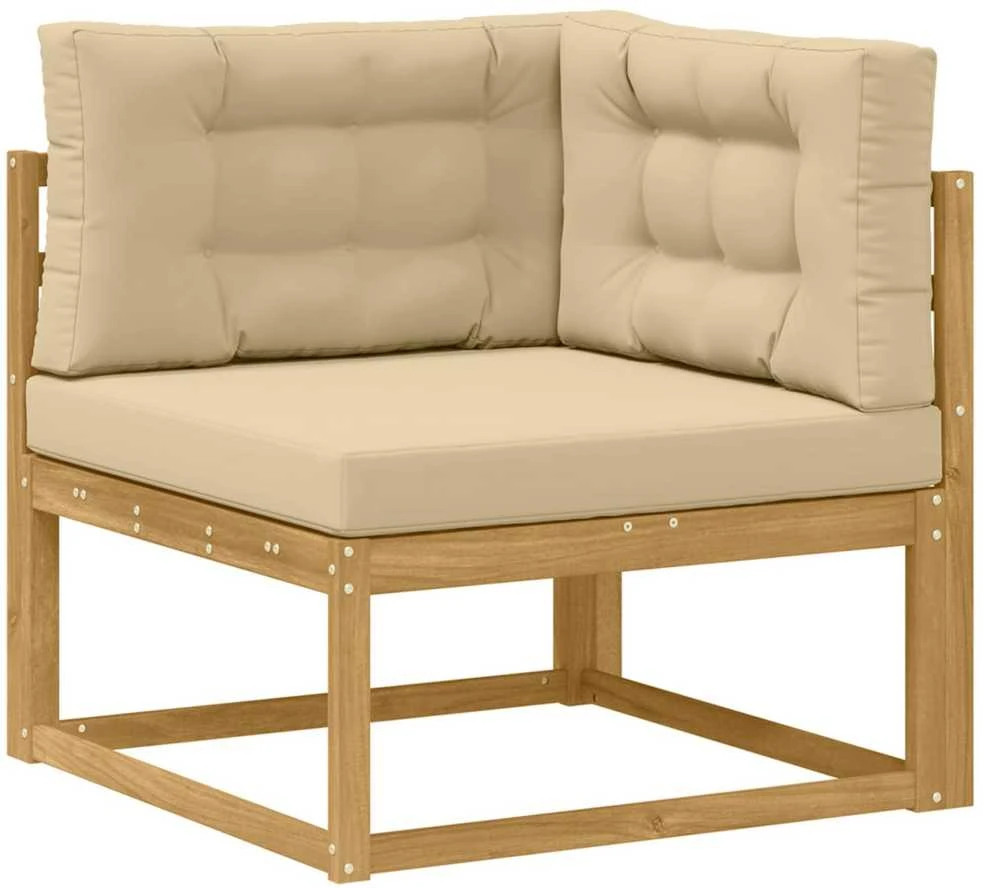 Lauko kampinė sofa Poliesteris Balta