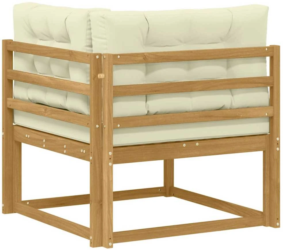 Lauko kampinė sofa Poliesteris Balta