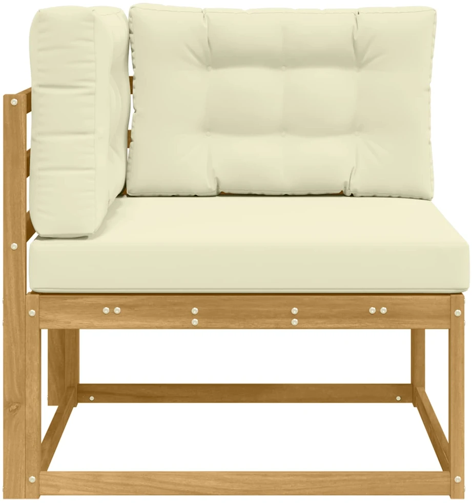 Lauko kampinė sofa Poliesteris Balta