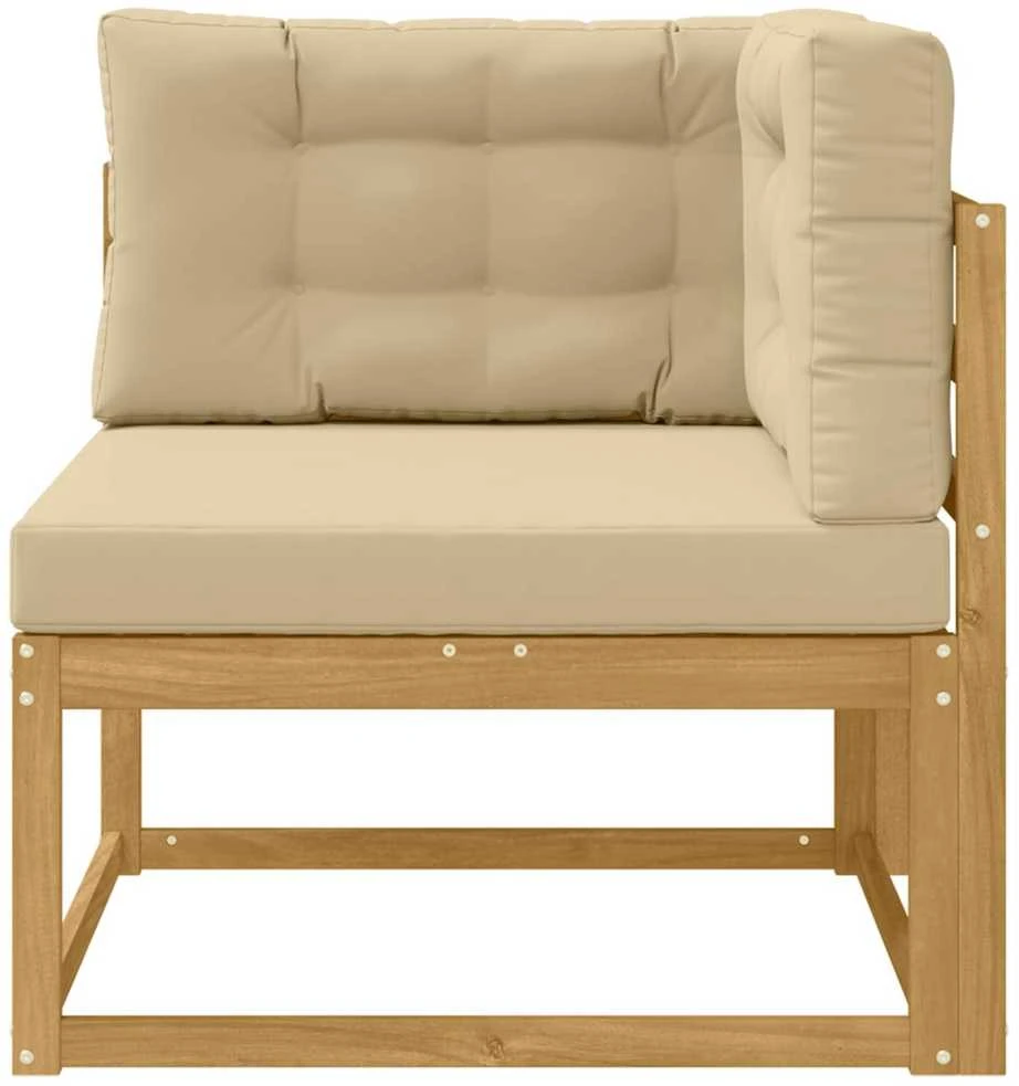 Lauko kampinė sofa Poliesteris Balta