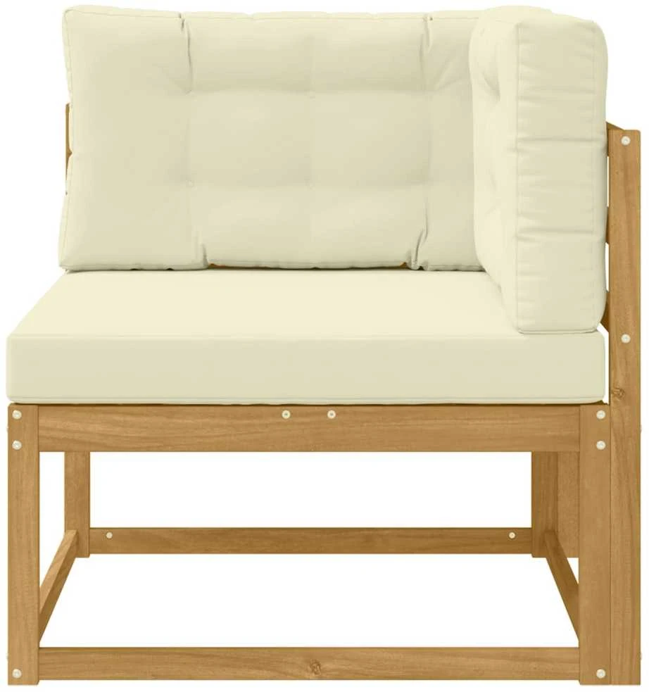 Lauko kampinė sofa Poliesteris Balta