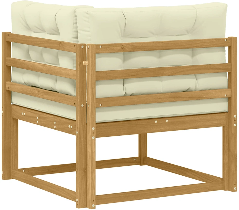 Lauko kampinė sofa Poliesteris Balta