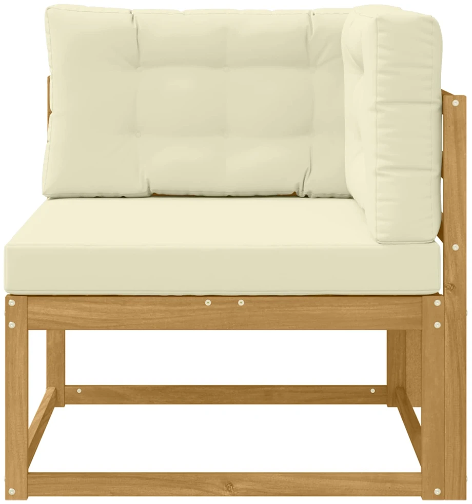 Lauko kampinė sofa Poliesteris Balta