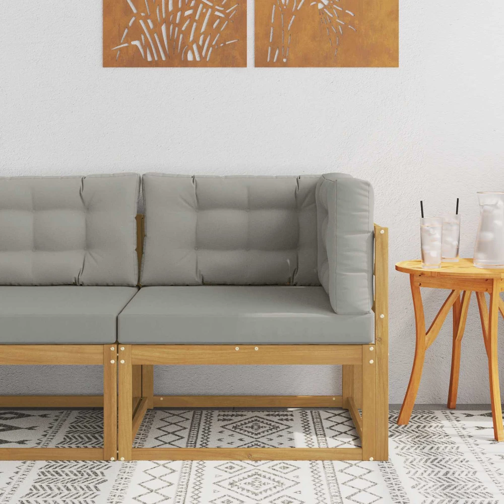 Lauko kampinė sofa Poliesteris Balta