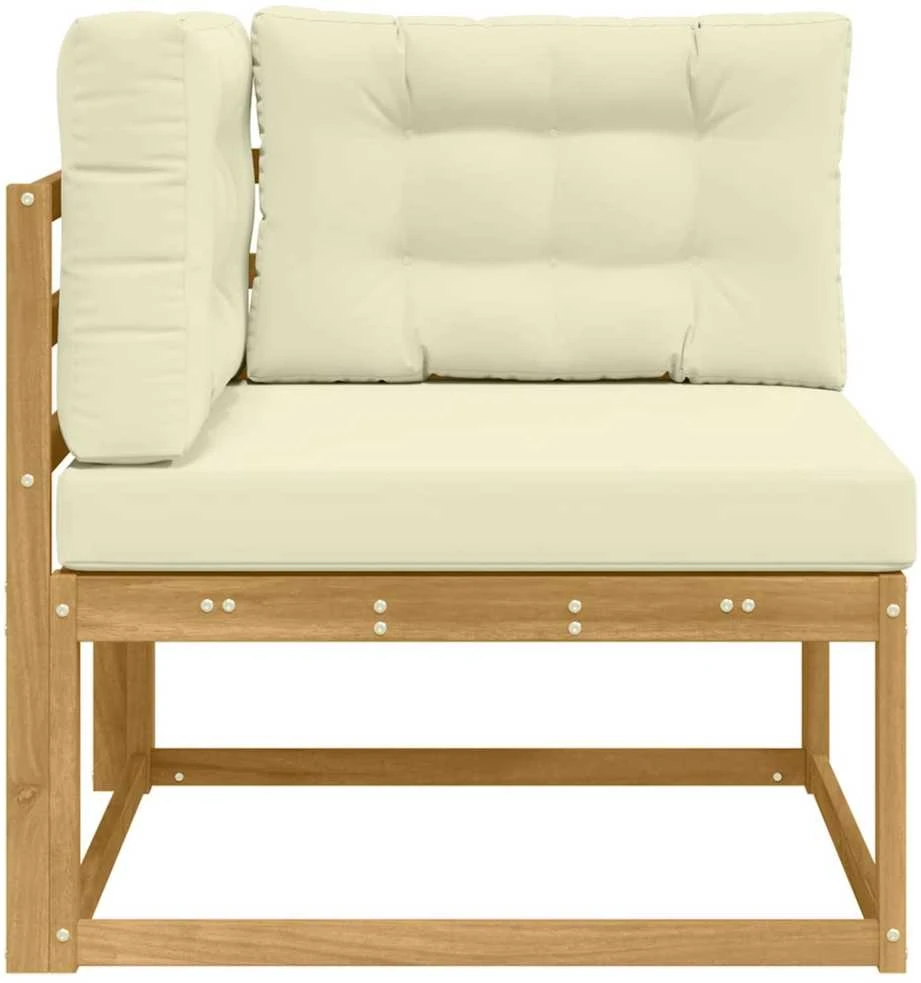 Lauko kampinė sofa Poliesteris Balta