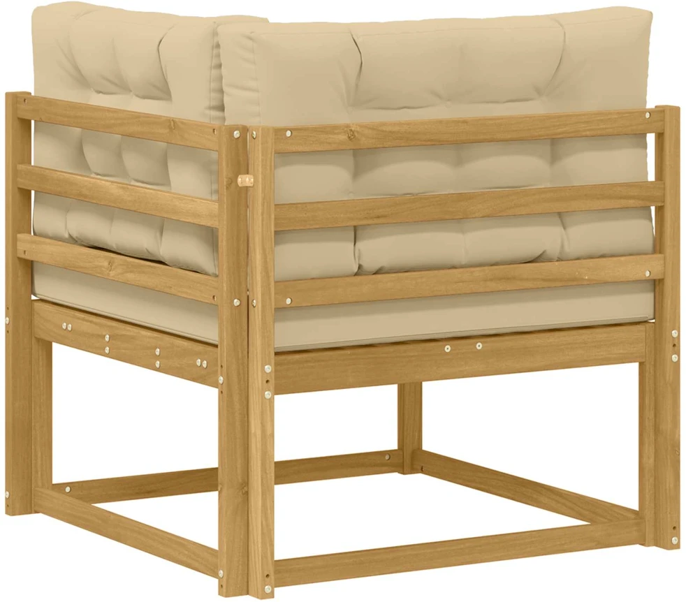 Lauko kampinė sofa Poliesteris Balta