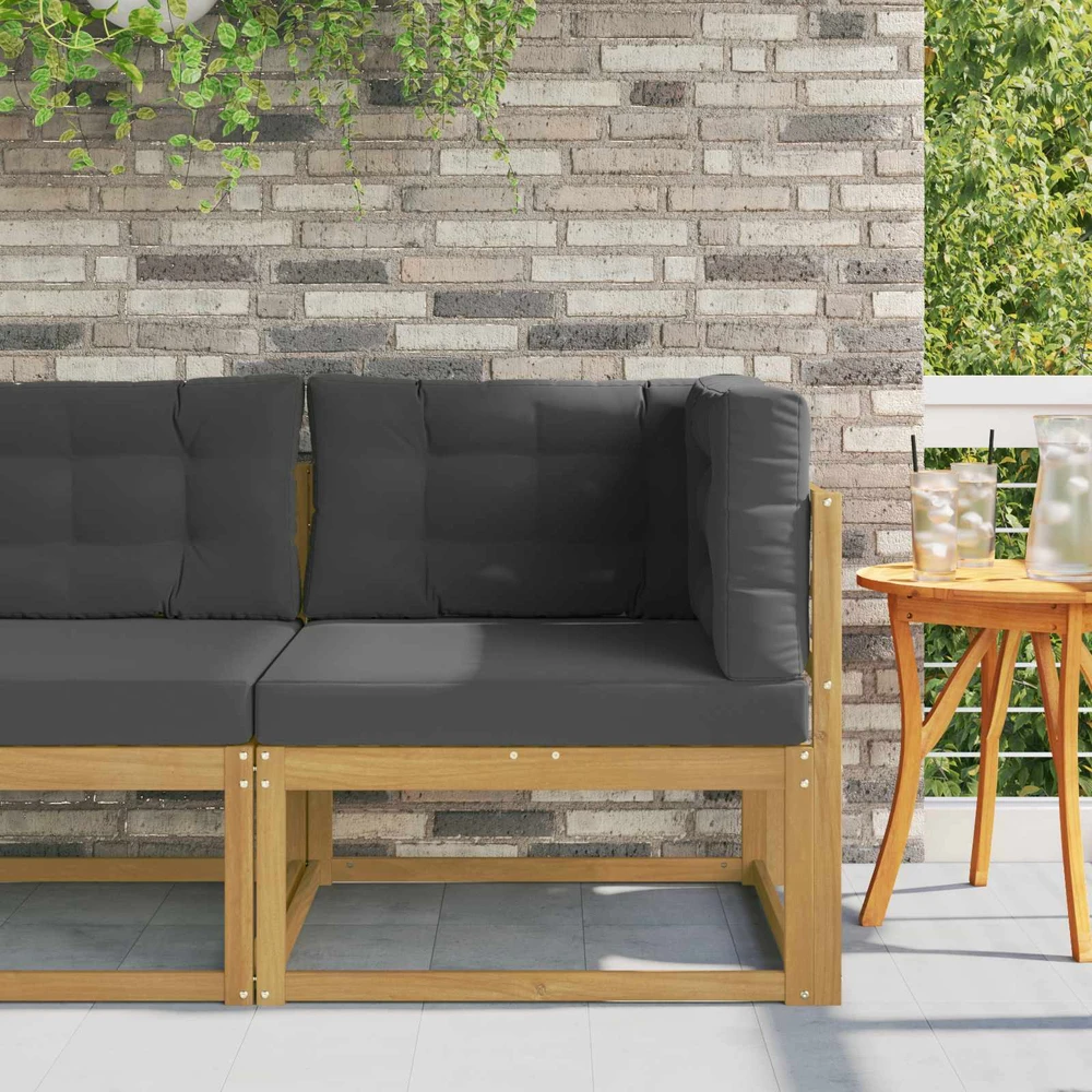Lauko kampinė sofa Poliesteris Balta
