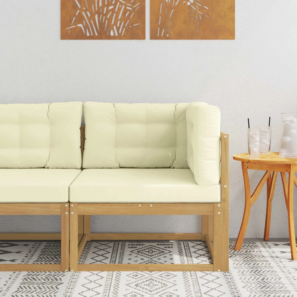 Lauko kampinė sofa Poliesteris Balta