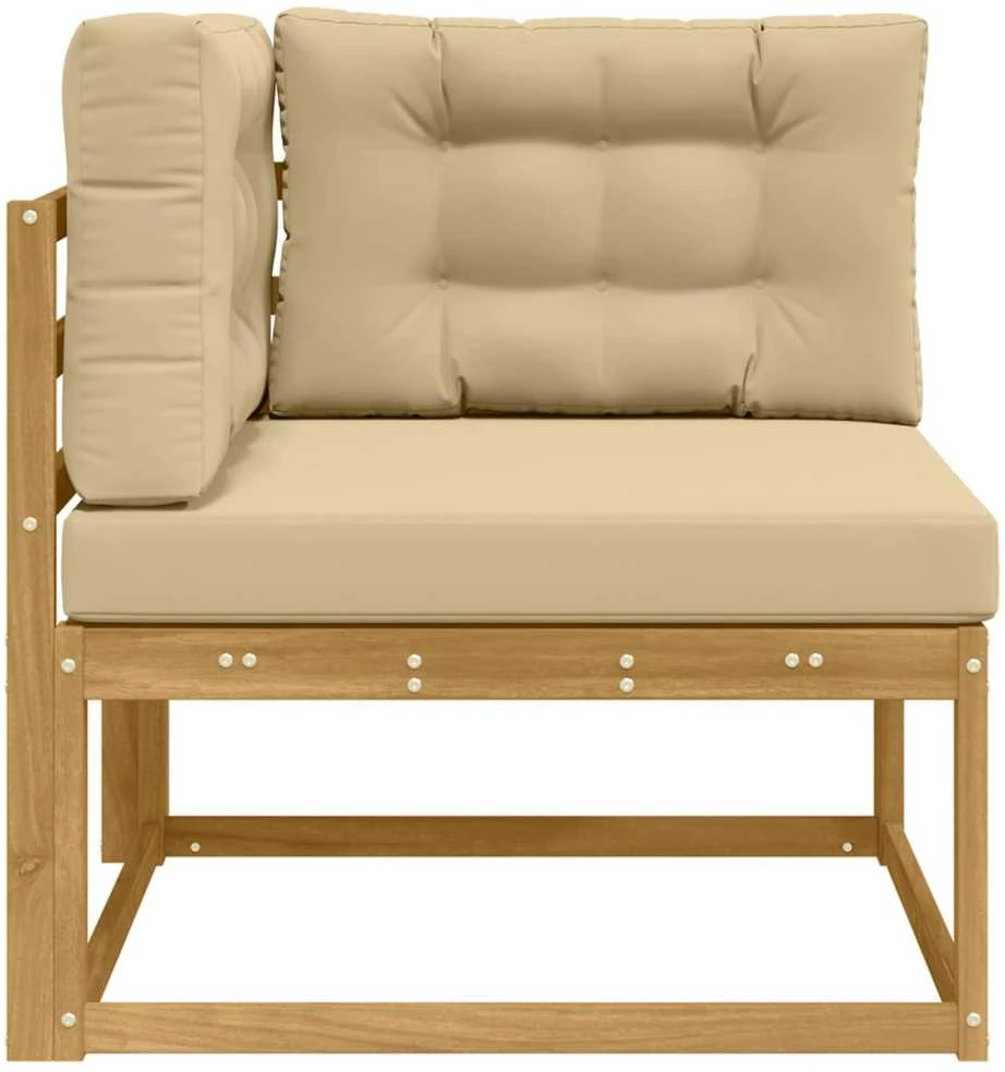 Lauko kampinė sofa Poliesteris Balta