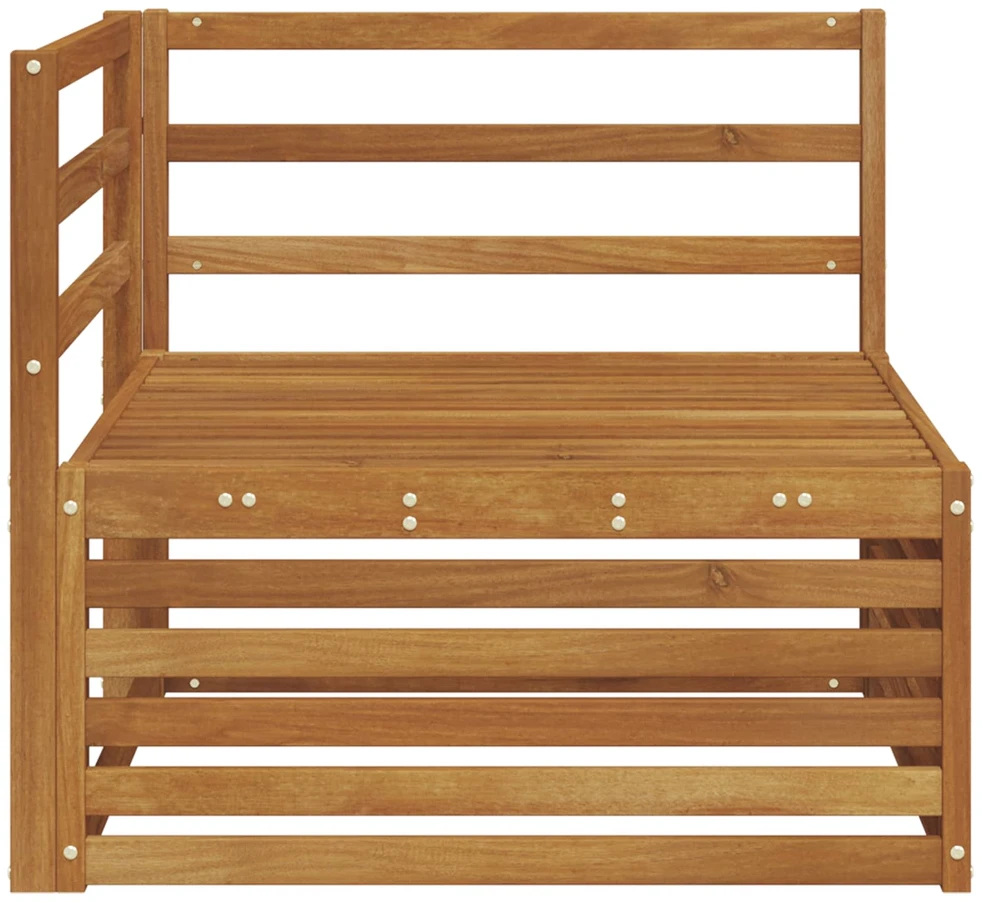 Lauko kampinis sofa Kietos akacijos mediena Natūrali