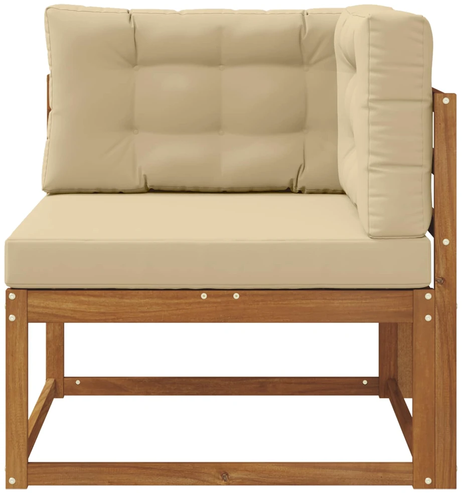 Lauko kampinis sofa Natūrali