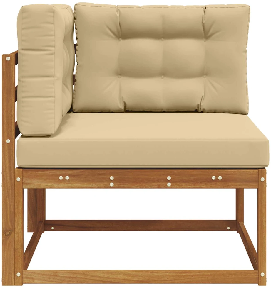 Lauko kampinis sofa Natūrali