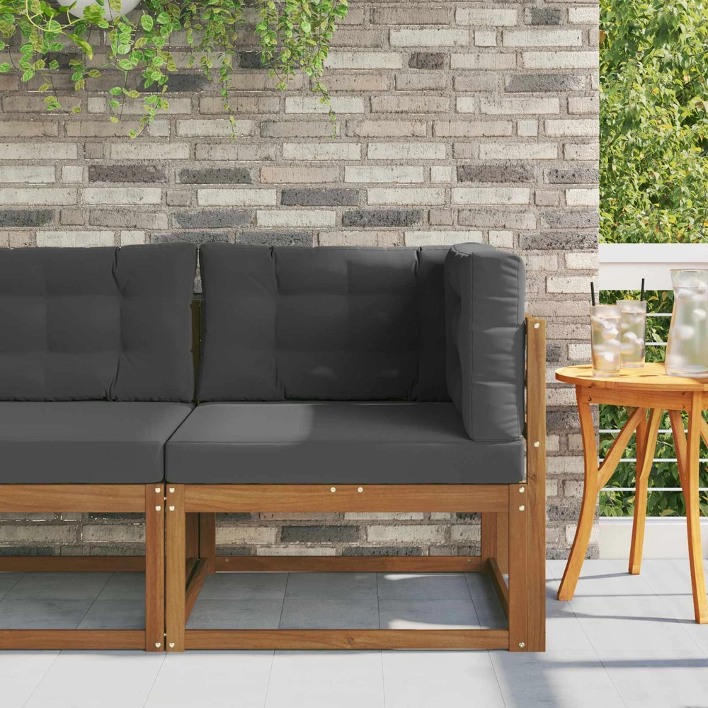 Lauko kampinis sofa Natūrali