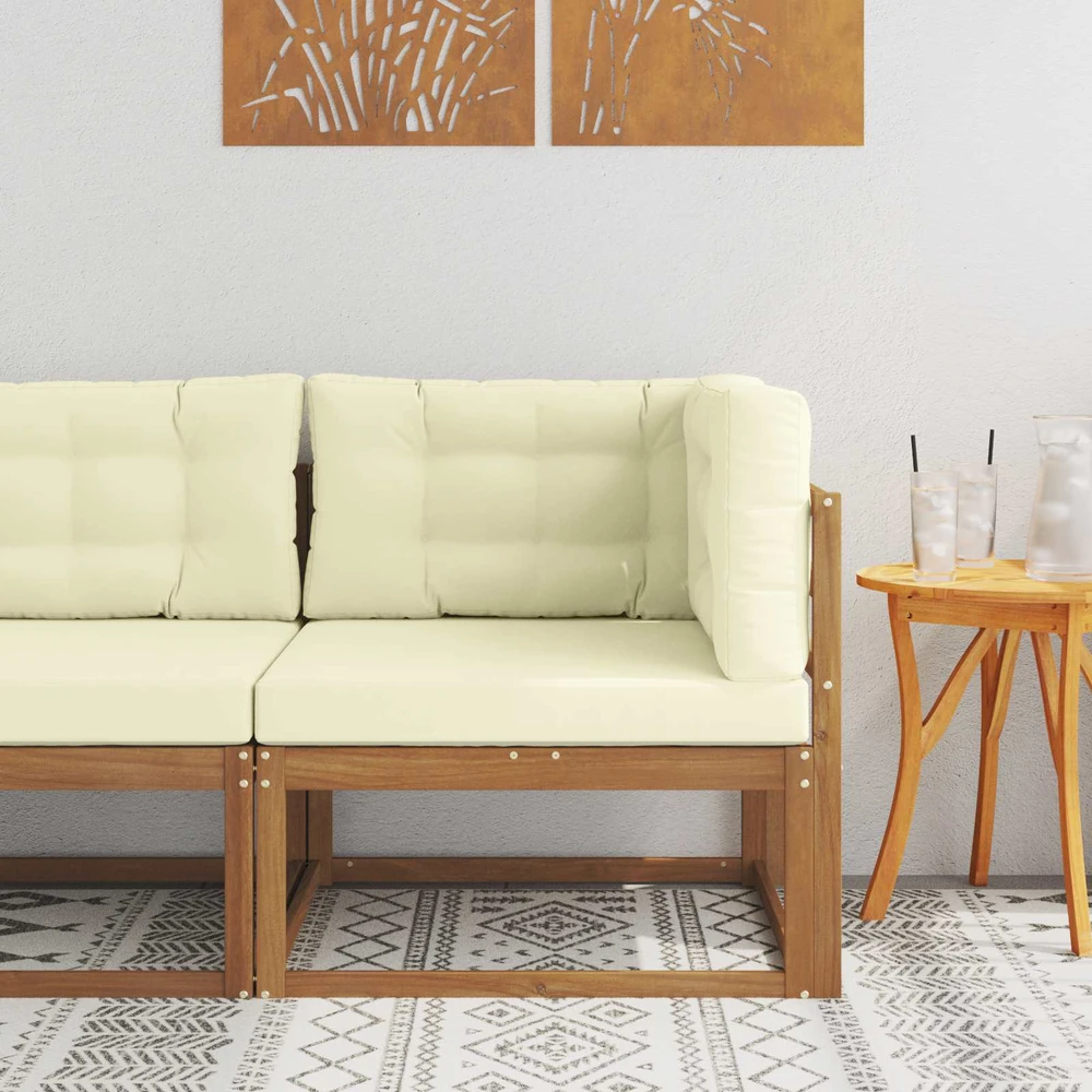 Lauko kampinis sofa Natūrali