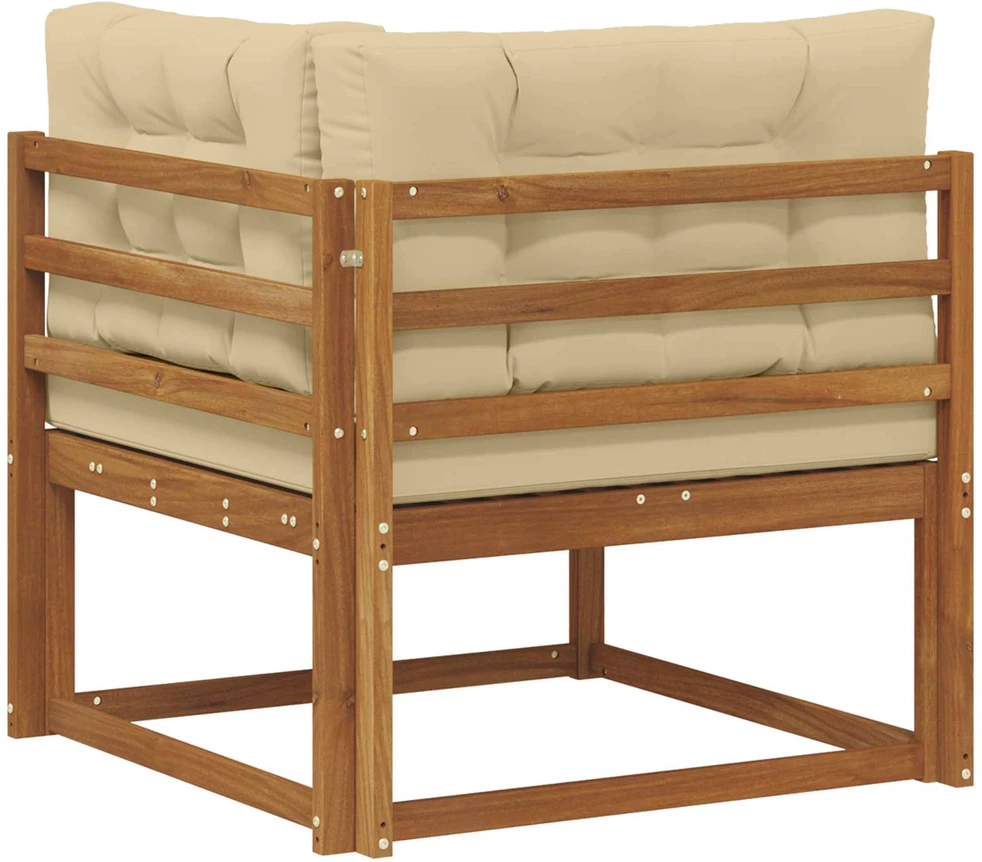 Lauko kampinis sofa Natūrali
