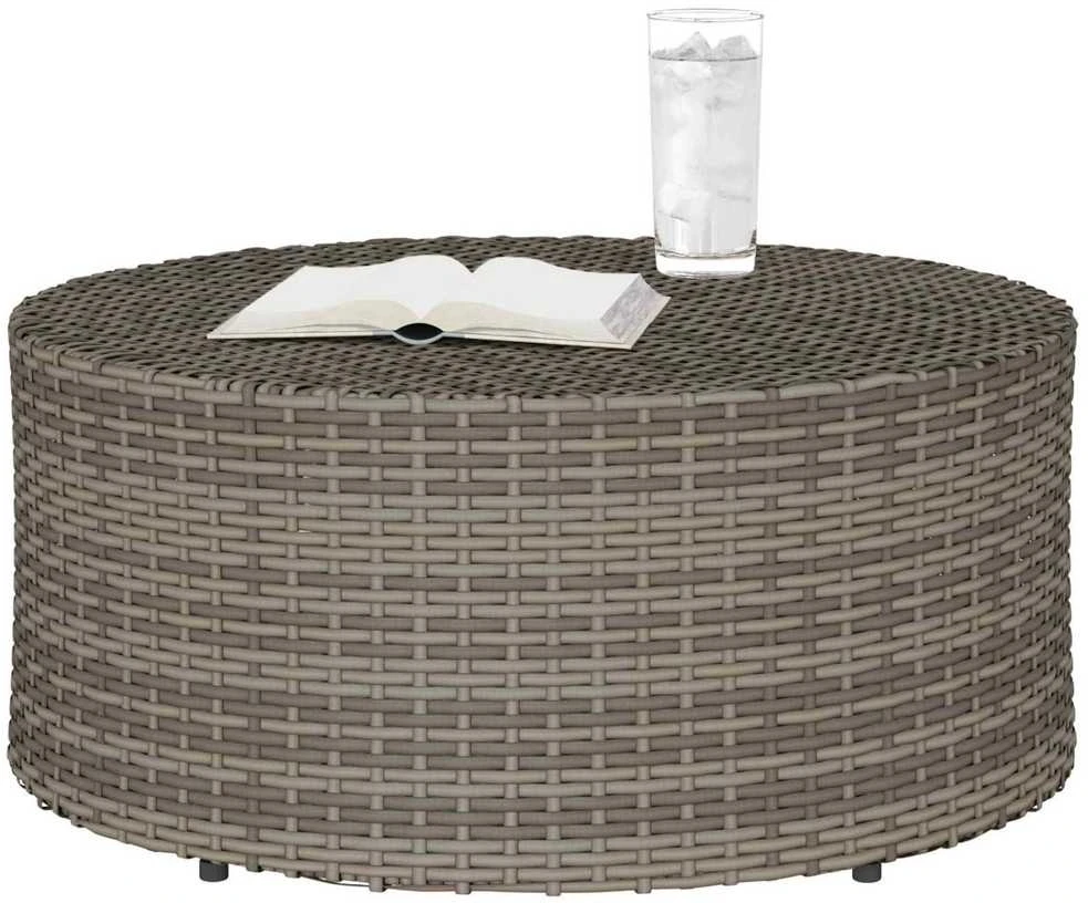 Lauko kavos stalas Pilka Ø 68 x 30 cm poliratanas