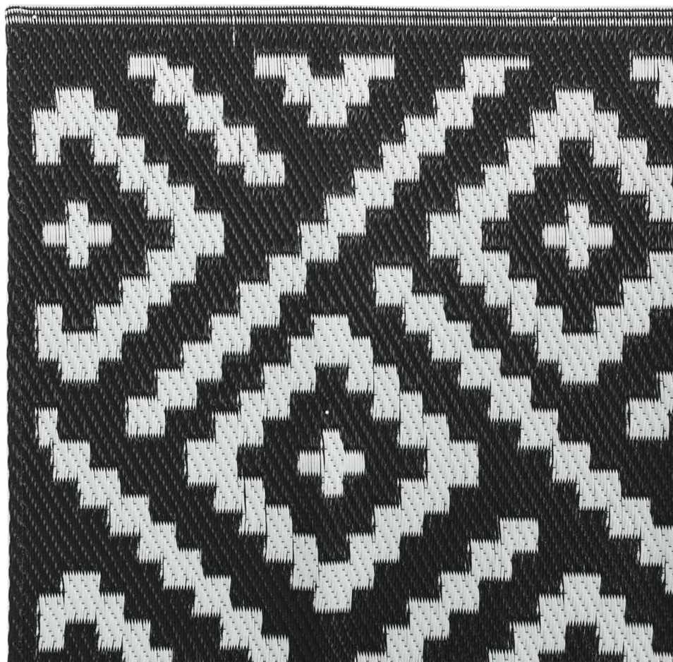 Lauko kilimas ARAKIL Baltas ir Juodas 80x250 cm PP