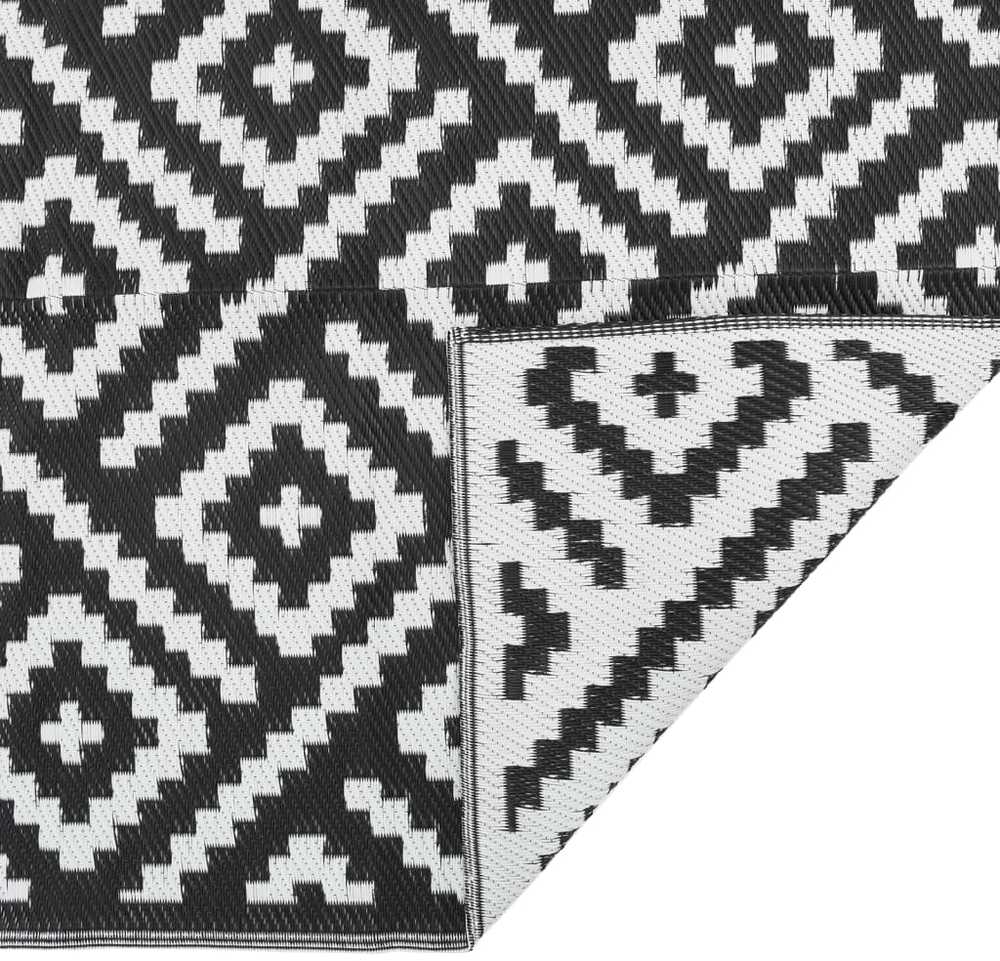 Lauko kilimas ARAKIL Baltas ir Juodas 80x250 cm PP
