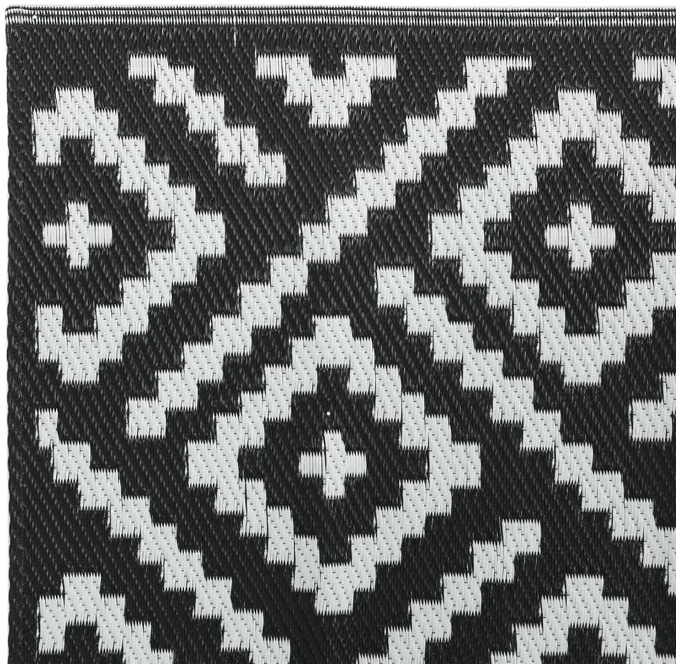 Lauko kilimas ARAKIL Baltas ir Juodas 80x250 cm PP