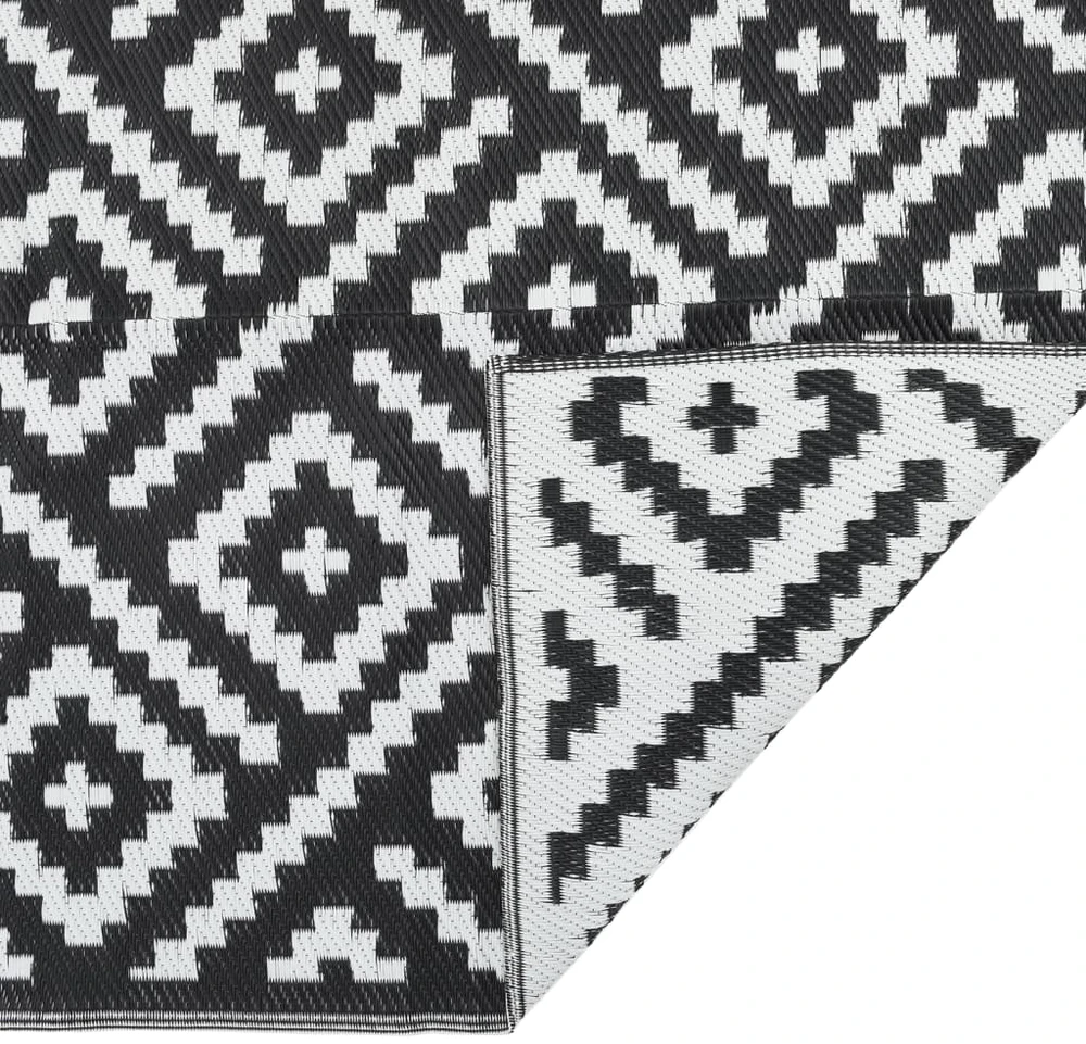 Lauko kilimas ARAKIL Baltas ir Juodas 80x250 cm PP