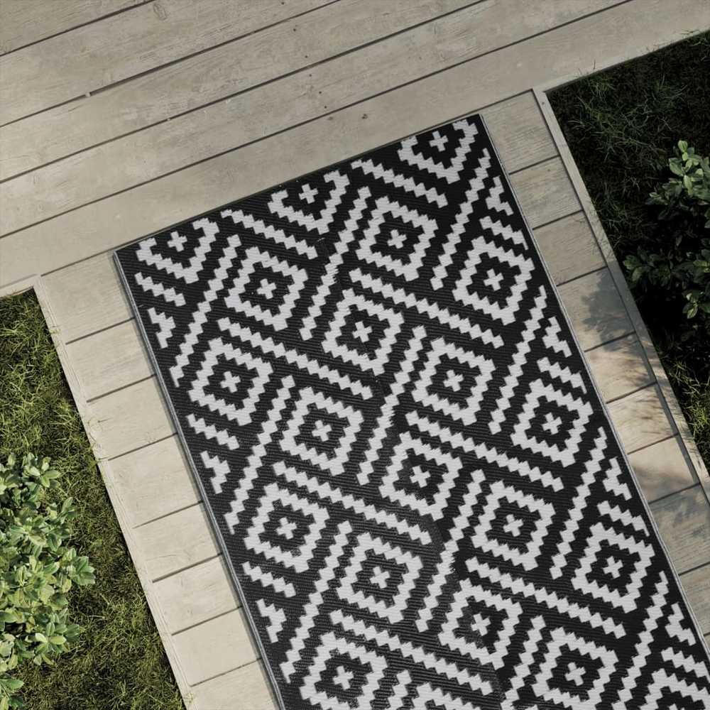 Lauko kilimas ARAKIL Baltas ir Juodas 80x250 cm PP