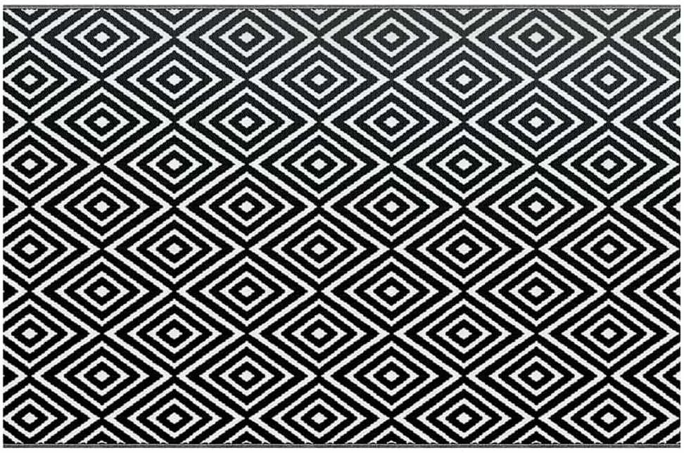 Lauko kilimas, baltos ir juodos spalvos, 190x290cm, PP