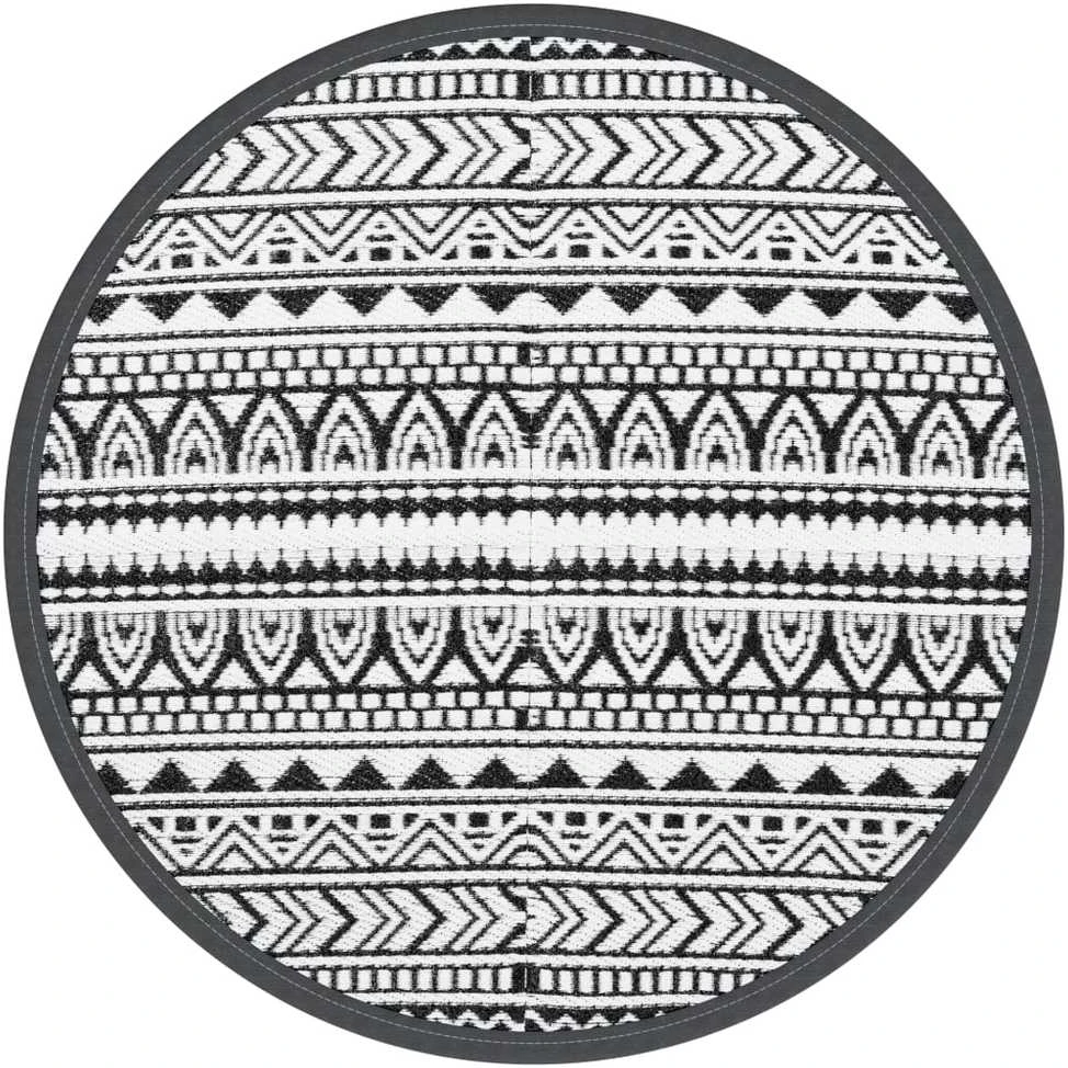 Lauko kilimas, juodos spalvos, 120cm skersmens, PP