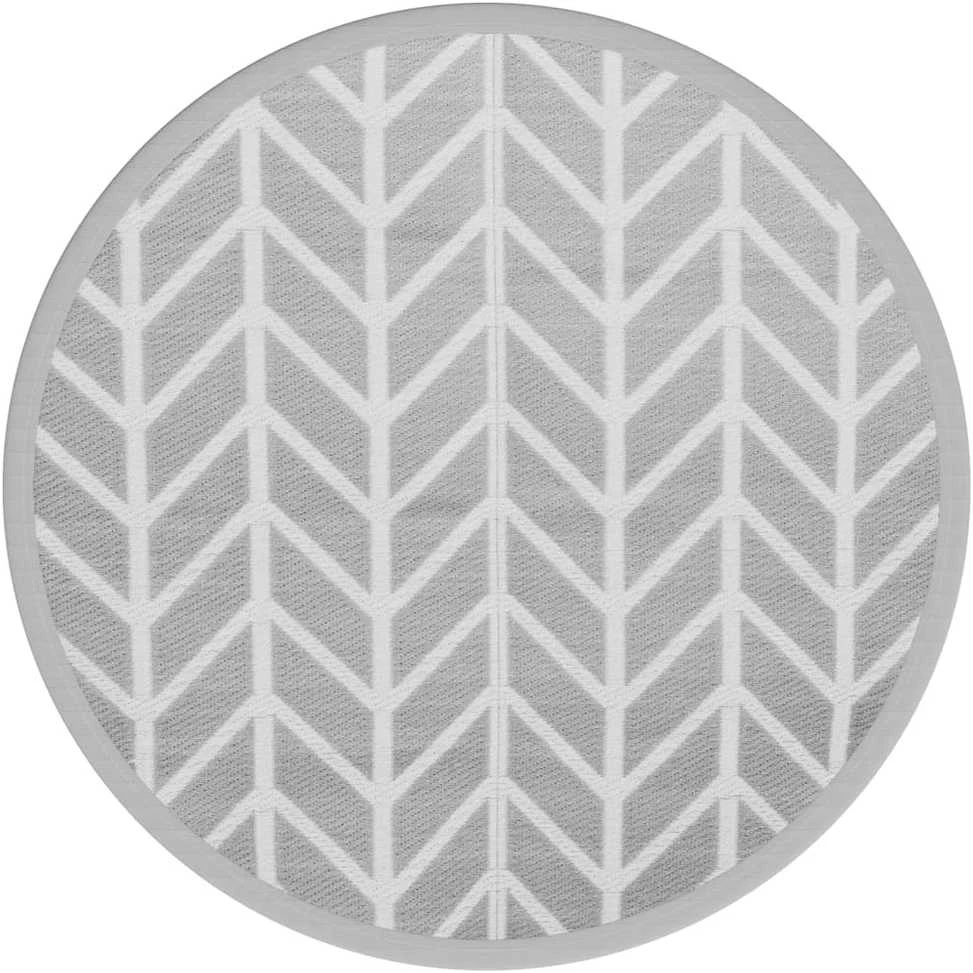 Lauko kilimas, pilkos spalvos, 120cm skersmens, PP