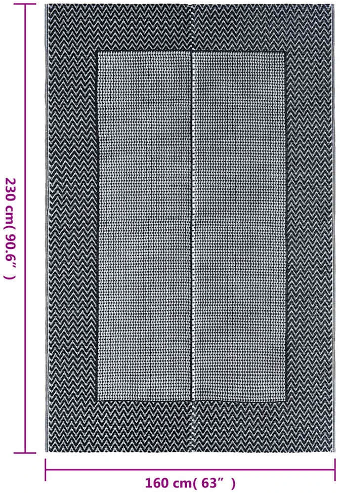 Lauko kilimas, pilkos spalvos, 160x230cm, PP