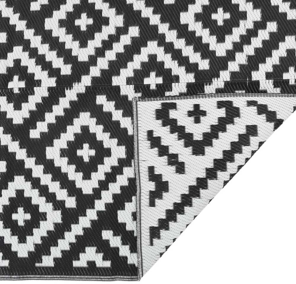 Lauko kilimas ARAKIL Baltas ir Juodas 80x250 cm PP