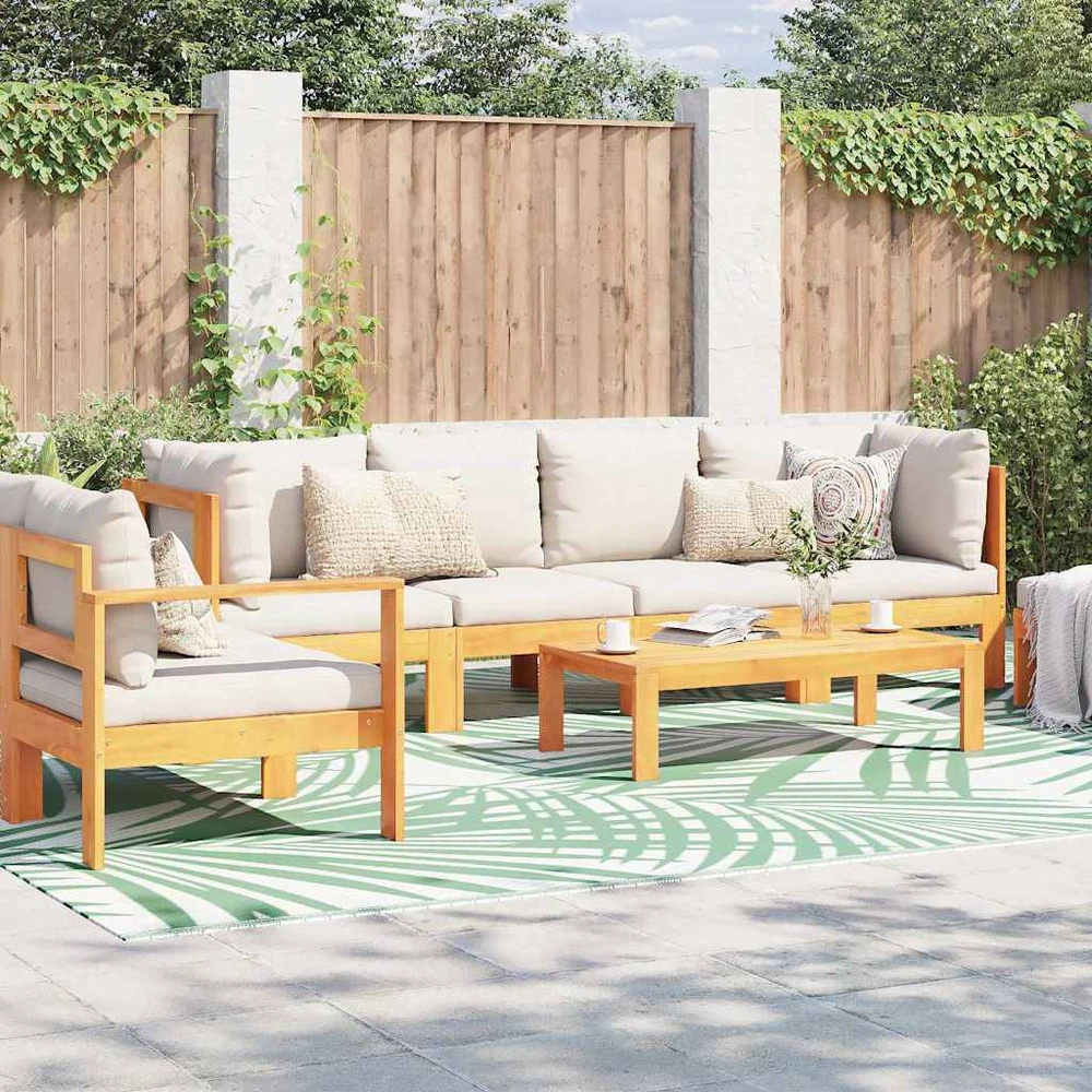 Lauko kilimas Lapelis ARAKIL Žalia ir balta 400 × 300 cm