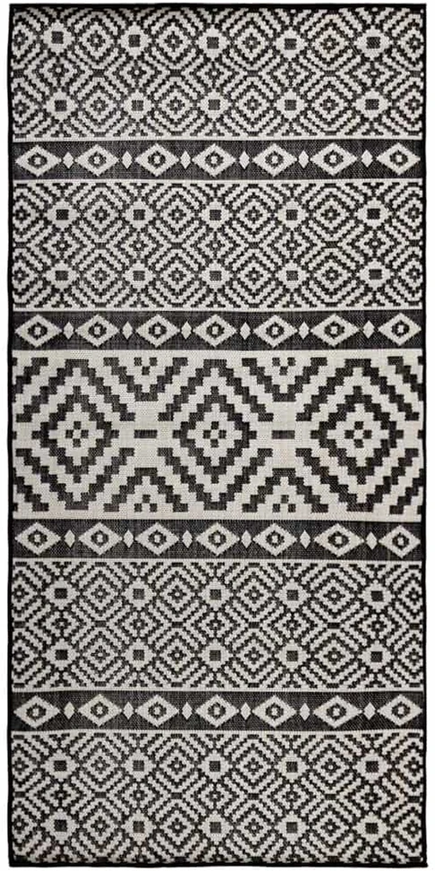 Lauko kilimėlis, juodos spalvos, 100x200cm, plokščio pynimo