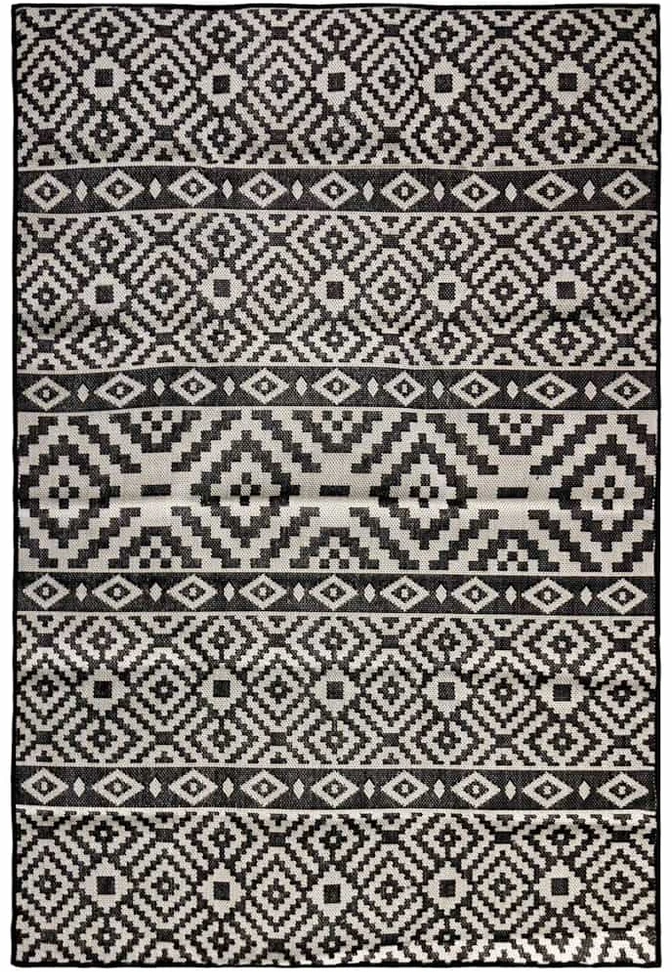 Lauko kilimėlis, juodos spalvos, 160x230cm, plokščio pynimo