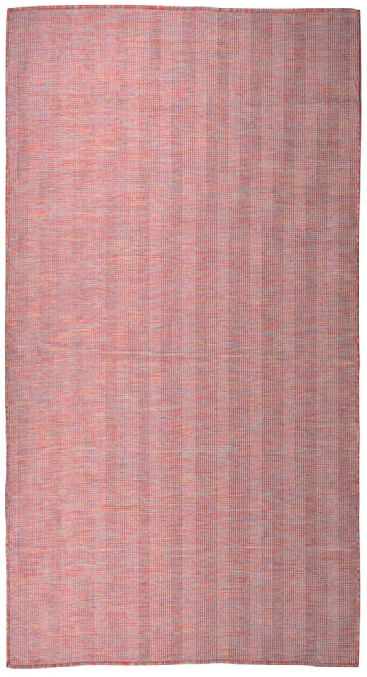 Lauko kilimėlis, raudonos spalvos, 80x150cm, plokščio pynimo