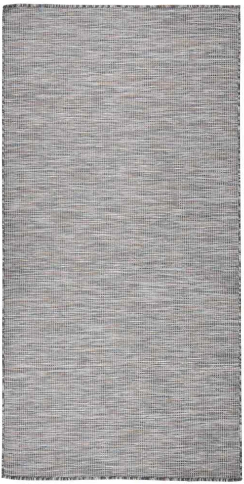 Lauko kilimėlis, rudas ir mėlyna, 100x200cm, plokščio pynimo