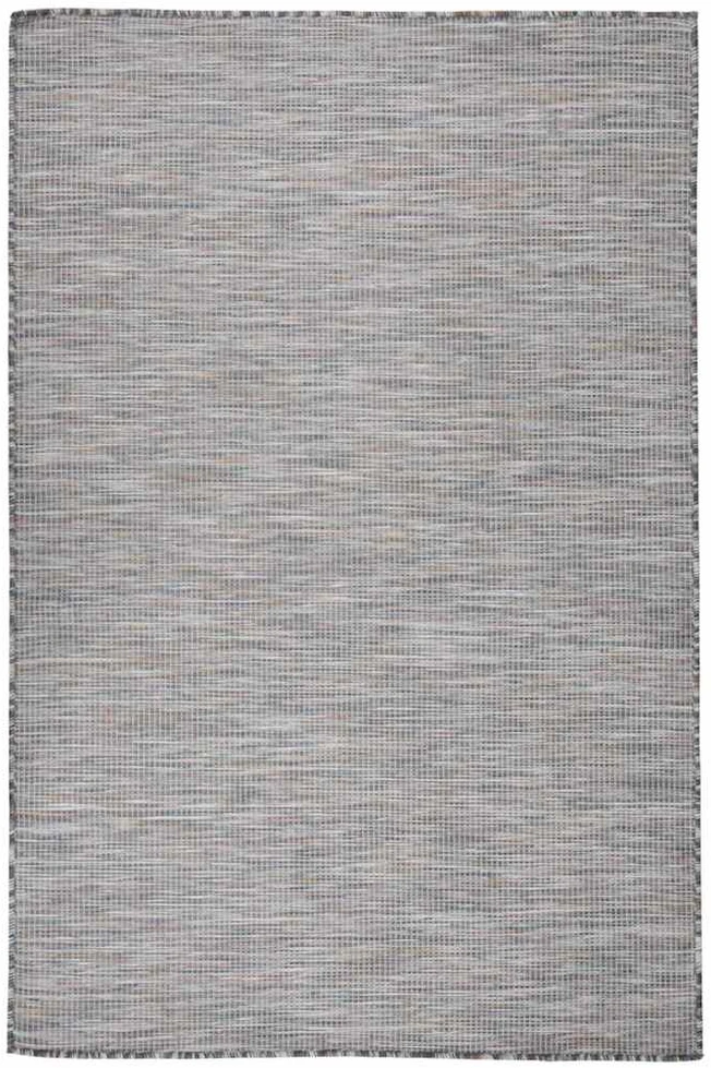 Lauko kilimėlis, rudas ir mėlyna, 120x170cm, plokščio pynimo