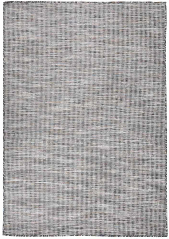 Lauko kilimėlis, rudas ir mėlyna, 140x200cm, plokščio pynimo