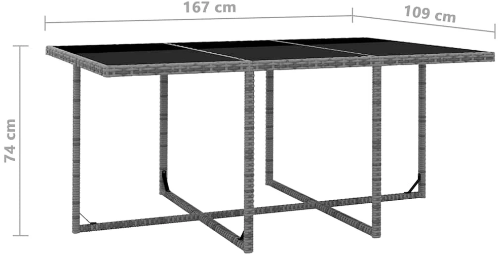 Lauko baldų komplektas Lauko komplektas su pagalvėmis, 11 dalių, pilkas, ratanas