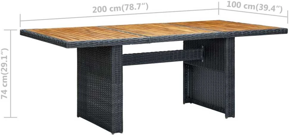 Lauko baldų komplektas Lauko komplektas su pagalvėmis, 7 dalių, pilkas, poliratanas