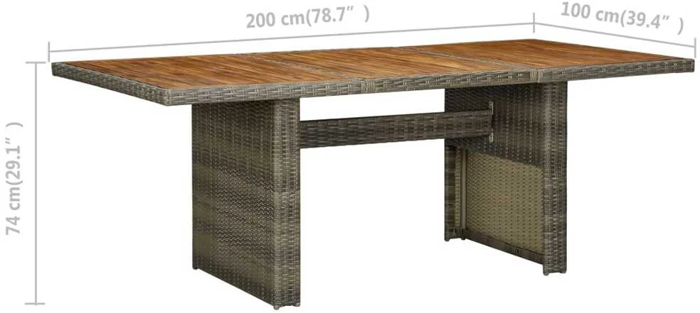 Lauko baldų komplektas Lauko komplektas su pagalvėmis, 9 dalių, rudas, poliratanas