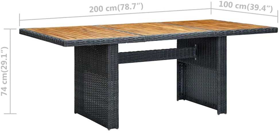 Lauko baldų komplektas Lauko komplektas su pagalvėmis, 9 dalių, pilkas, poliratanas
