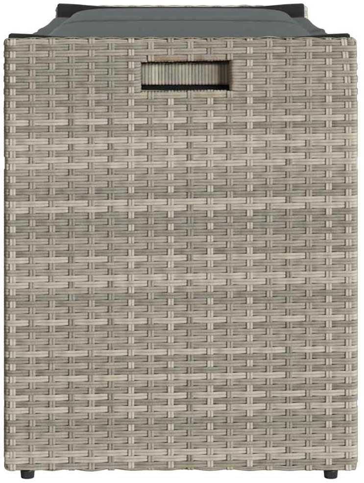 lauko laikymo suolas su pagalvėle šviesiai pilka 100 cm