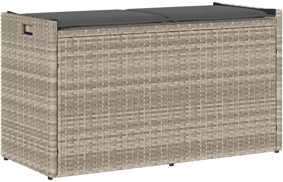 lauko laikymo suolas su pagalvėle šviesiai pilka 100 cm