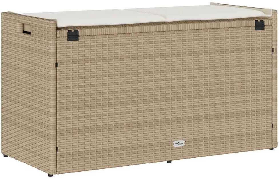 Lauko laikymo suolas su pagalvėlėmis smėlio spalvos 100 cm