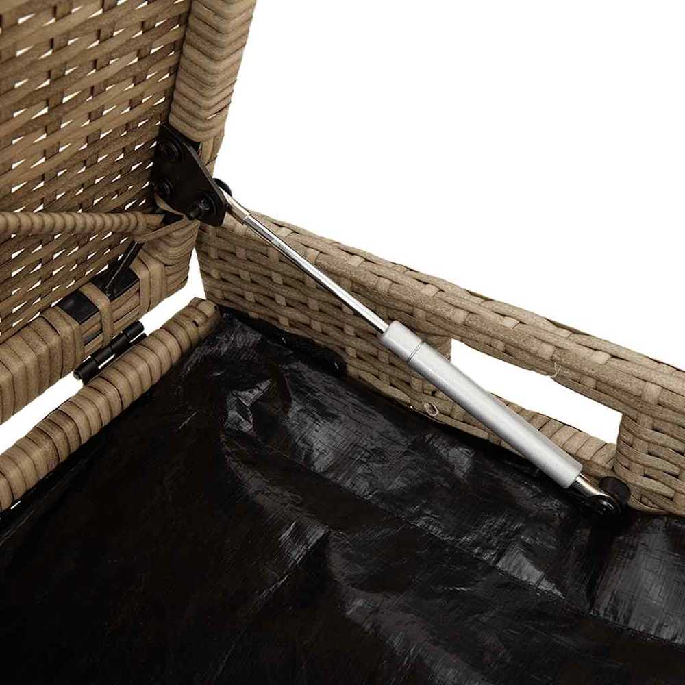 Lauko laikymo suolas su pagalvėlėmis smėlio spalvos 100 cm