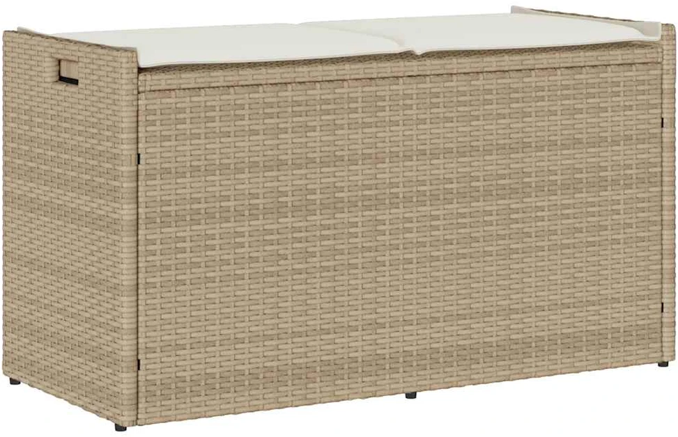 Lauko laikymo suolas su pagalvėlėmis smėlio spalvos 100 cm